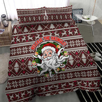 Funny Santa Claus Release The Kringle Christmas Bedding Set Xmas Holiday Patterns - Wonder Print Shop