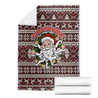 Funny Santa Claus Release The Kringle Christmas Blanket Xmas Holiday Patterns - Wonder Print Shop