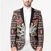 Funny Santa Claus Release The Kringle Christmas Blazer Xmas Holiday Patterns - Wonder Print Shop