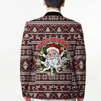 Funny Santa Claus Release The Kringle Christmas Blazer Xmas Holiday Patterns - Wonder Print Shop