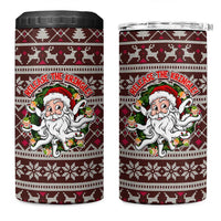 Funny Santa Claus Release The Kringle Christmas 4 in 1 Can Cooler Tumbler Xmas Holiday Patterns - Wonder Print Shop