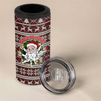 Funny Santa Claus Release The Kringle Christmas 4 in 1 Can Cooler Tumbler Xmas Holiday Patterns - Wonder Print Shop