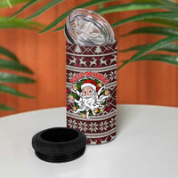 Funny Santa Claus Release The Kringle Christmas 4 in 1 Can Cooler Tumbler Xmas Holiday Patterns - Wonder Print Shop