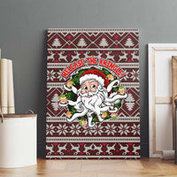 Funny Santa Claus Release The Kringle Christmas Canvas Wall Art Xmas Holiday Patterns - Wonder Print Shop