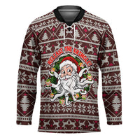 Funny Santa Claus Release The Kringle Christmas Hockey Jersey Xmas Holiday Patterns - Wonder Print Shop