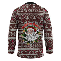 Funny Santa Claus Release The Kringle Christmas Hockey Jersey Xmas Holiday Patterns - Wonder Print Shop