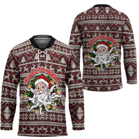 Funny Santa Claus Release The Kringle Christmas Hockey Jersey Xmas Holiday Patterns - Wonder Print Shop