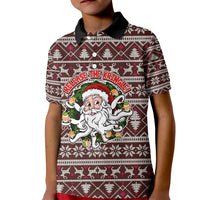 Funny Santa Claus Release The Kringle Christmas Kid Polo Shirt Xmas Holiday Patterns - Wonder Print Shop