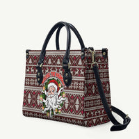 Funny Santa Claus Release The Kringle Christmas Leather Bag Xmas Holiday Patterns - Wonder Print Shop