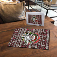 Funny Santa Claus Release The Kringle Christmas Puzzle Xmas Holiday Patterns - Wonder Print Shop