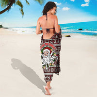 Funny Santa Claus Release The Kringle Christmas Sarong Xmas Holiday Patterns - Wonder Print Shop