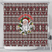 Funny Santa Claus Release The Kringle Christmas Shower Curtain Xmas Holiday Patterns - Wonder Print Shop