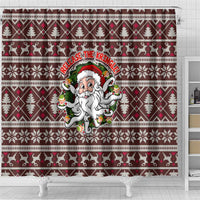 Funny Santa Claus Release The Kringle Christmas Shower Curtain Xmas Holiday Patterns - Wonder Print Shop
