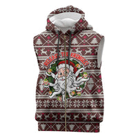Funny Santa Claus Release The Kringle Christmas Sleeveless Zip Hoodie Xmas Holiday Patterns - Wonder Print Shop