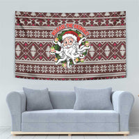 Funny Santa Claus Release The Kringle Christmas Tapestry Xmas Holiday Patterns - Wonder Print Shop
