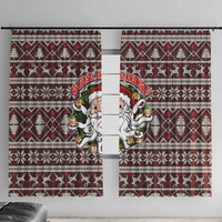 Funny Santa Claus Release The Kringle Christmas Window Curtain Xmas Holiday Patterns - Wonder Print Shop