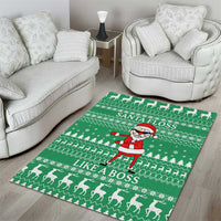 Funny Santa Claus Christmas Area Rug Xmas Holiday Patterns - Wonder Print Shop