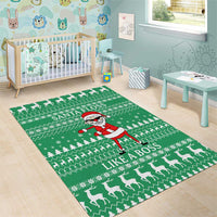 Funny Santa Claus Christmas Area Rug Xmas Holiday Patterns - Wonder Print Shop