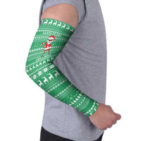 Funny Santa Claus Christmas Arm Sleeves Xmas Holiday Patterns - Wonder Print Shop