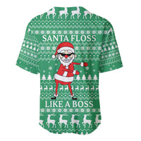 Funny Santa Claus Christmas Baseball Jersey Xmas Holiday Patterns - Wonder Print Shop