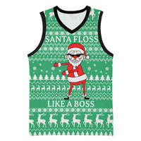 Funny Santa Claus Christmas Basketball Jersey Xmas Holiday Patterns - Wonder Print Shop