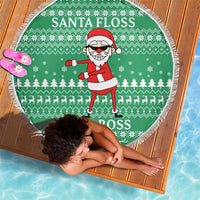 Funny Santa Claus Christmas Beach Blanket Xmas Holiday Patterns - Wonder Print Shop