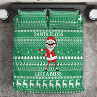 Funny Santa Claus Christmas Bedding Set Xmas Holiday Patterns - Wonder Print Shop