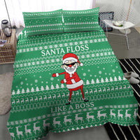 Funny Santa Claus Christmas Bedding Set Xmas Holiday Patterns - Wonder Print Shop