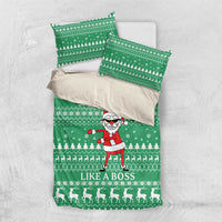 Funny Santa Claus Christmas Bedding Set Xmas Holiday Patterns - Wonder Print Shop