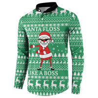 Funny Santa Claus Christmas Button Sweatshirt Xmas Holiday Patterns - Wonder Print Shop