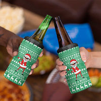 Funny Santa Claus Christmas 4 in 1 Can Cooler Tumbler Xmas Holiday Patterns - Wonder Print Shop