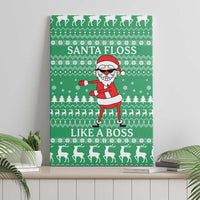 Funny Santa Claus Christmas Canvas Wall Art Xmas Holiday Patterns - Wonder Print Shop