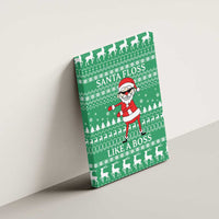 Funny Santa Claus Christmas Canvas Wall Art Xmas Holiday Patterns - Wonder Print Shop