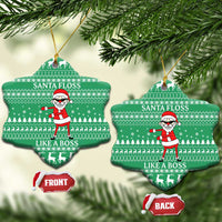 Funny Santa Claus Christmas Ceramic Ornament Xmas Holiday Patterns - Wonder Print Shop