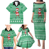 Funny Santa Claus Christmas Family Matching Puletasi and Hawaiian Shirt Xmas Holiday Patterns - Wonder Print Shop