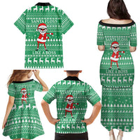 Funny Santa Claus Christmas Family Matching Puletasi and Hawaiian Shirt Xmas Holiday Patterns - Wonder Print Shop