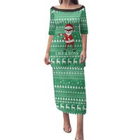 Funny Santa Claus Christmas Family Matching Puletasi and Hawaiian Shirt Xmas Holiday Patterns - Wonder Print Shop