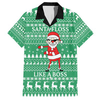 Funny Santa Claus Christmas Family Matching Short Sleeve Bodycon Dress and Hawaiian Shirt Xmas Holiday Patterns - Wonder Print Shop