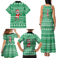 Funny Santa Claus Christmas Family Matching Tank Maxi Dress and Hawaiian Shirt Xmas Holiday Patterns - Wonder Print Shop