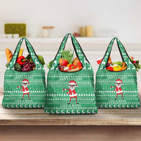 Funny Santa Claus Christmas Grocery Bag Xmas Holiday Patterns - Wonder Print Shop