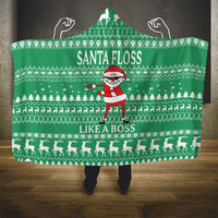 Funny Santa Claus Christmas Hooded Blanket Xmas Holiday Patterns - Wonder Print Shop