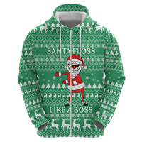Funny Santa Claus Christmas Hoodie Xmas Holiday Patterns - Wonder Print Shop