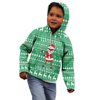 Funny Santa Claus Christmas Kid Hoodie Xmas Holiday Patterns - Wonder Print Shop