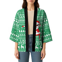 Funny Santa Claus Christmas Kimono Xmas Holiday Patterns - Wonder Print Shop