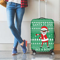 Funny Santa Claus Christmas Luggage Cover Xmas Holiday Patterns - Wonder Print Shop