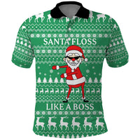 Funny Santa Claus Christmas Polo Shirt Xmas Holiday Patterns - Wonder Print Shop