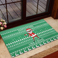 Funny Santa Claus Christmas Rubber Doormat Xmas Holiday Patterns - Wonder Print Shop
