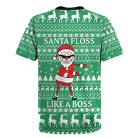 Funny Santa Claus Christmas Rugby Jersey Xmas Holiday Patterns - Wonder Print Shop