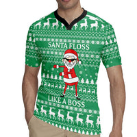 Funny Santa Claus Christmas Rugby Jersey Xmas Holiday Patterns - Wonder Print Shop