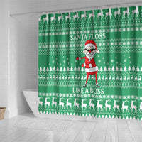 Funny Santa Claus Christmas Shower Curtain Xmas Holiday Patterns - Wonder Print Shop